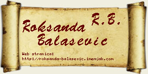 Roksanda Balašević vizit kartica